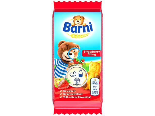 Barni Prajitura cu umplutura de capsune si Mere 30g