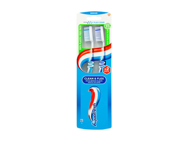 Periuta de dinti Aquafresh Clean Flex Twin Medium 2B