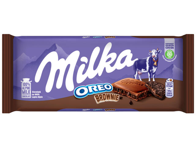 Milka ciocolata cu OREO Brownie 100 g