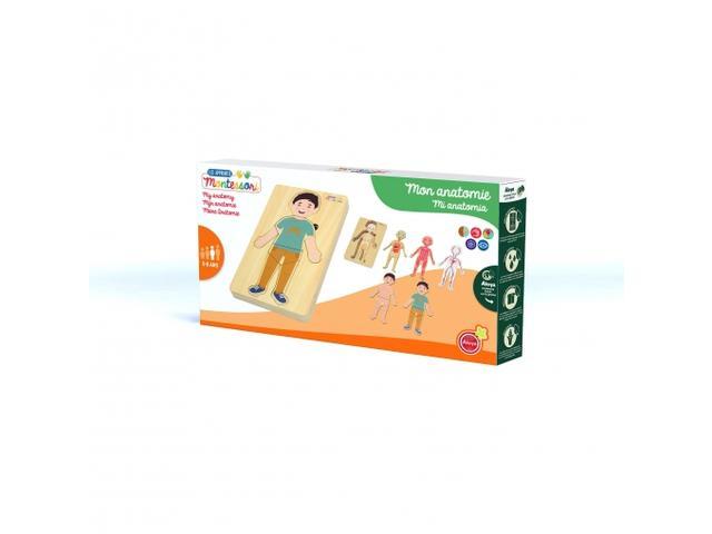 Jucarie educativa Puzzle Anatomie Montessori, Multicolor