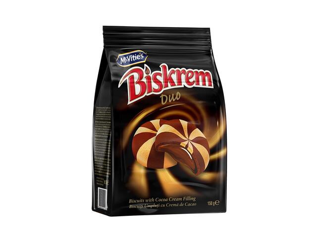 Biskrem Duo biscuiti umpluti cu  crema de cacao 150g