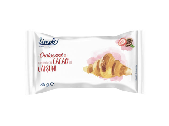 Croissant cu crema cu cacao si capsuni 85g