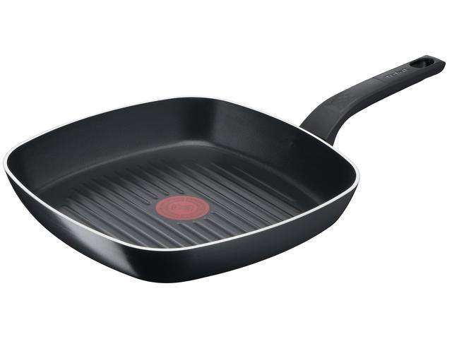 Tigaie Grill Simply Clean Tefal, aluminiu, 26cm, Negru