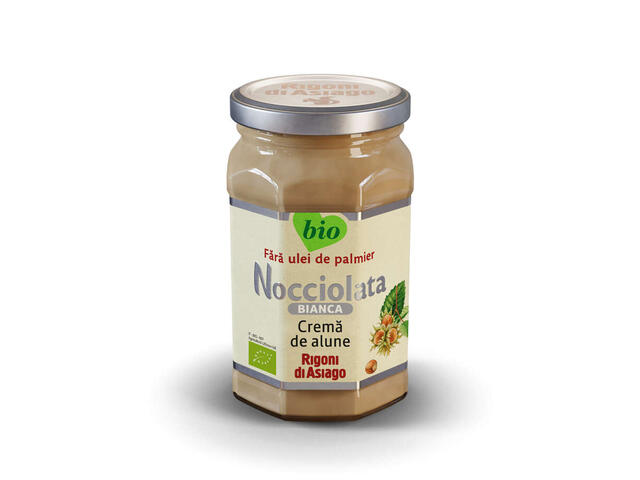 Nocciolata crema BIO alba cu alune de padure 250g Rigoni di Asiago