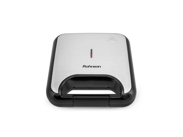 Sandwich maker Rohnson R2640, 750 W, placi grill, Negru/Inox