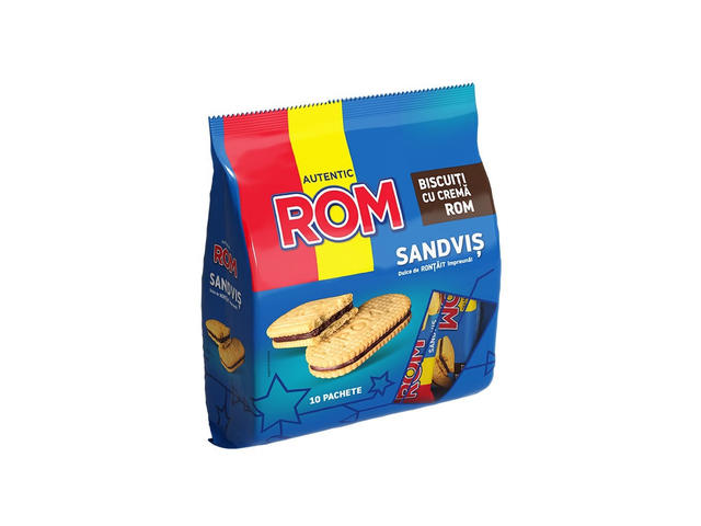 Biscuiti cu rom si crema de vanilie Rom Sandwich, 360g