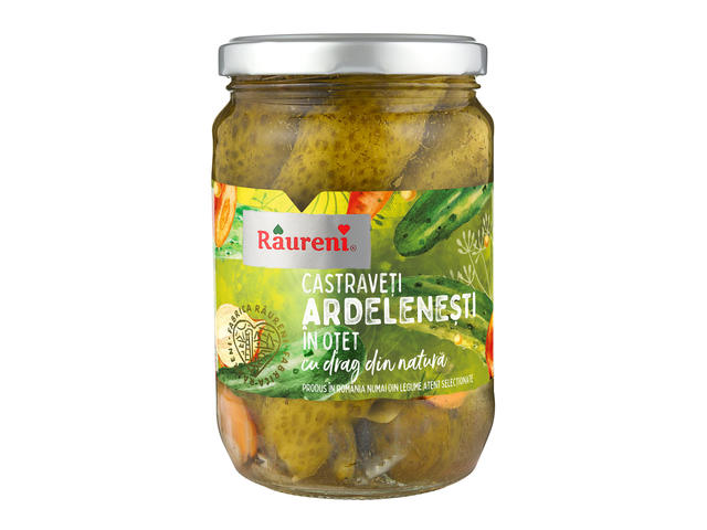 Castraveti ardelenesti in otet 680g Raureni