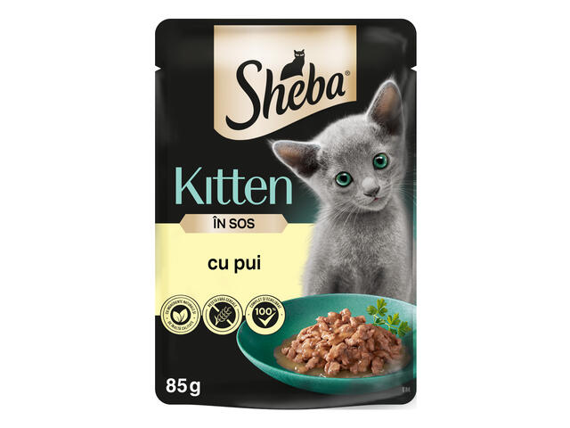 Sheba hrana umeda pentru pisici junioare, cu pui in sos 85g