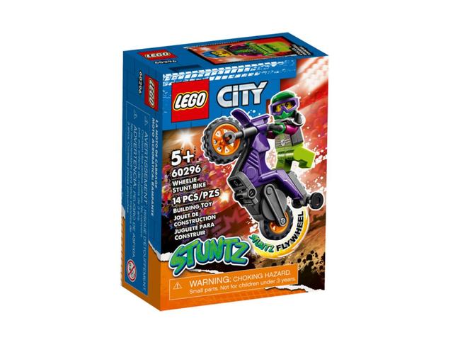 LEGO® City  - Motocicleta de cascadorie pentru wheelie (60296)