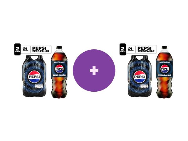 Pepsi Zero Zahar, bautura cu aroma de cola, pet, 2x2L, Al 2-lea -30%