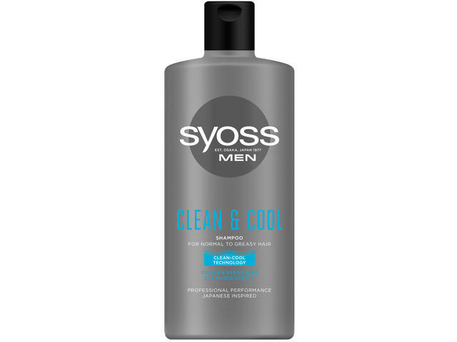 Sampon Par Normal Pana La Gras, Syoss Men Clean&Cool, 440ML