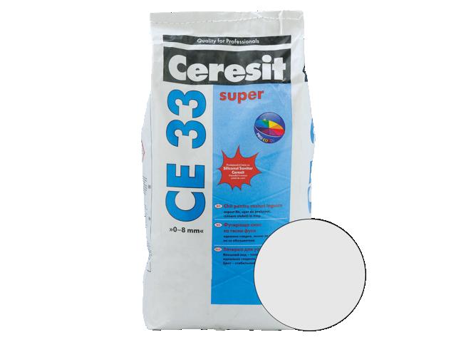 Chit de rosturi gresie si faianta Ceresit CE 33, gri argintiu, interior, 5 kg