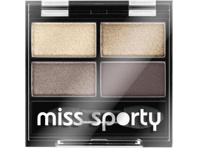 Paleta de farduri pentru pleoape Miss Sporty Studio Color  Quattro, 403 Smoky Brown Eyes, 5 g