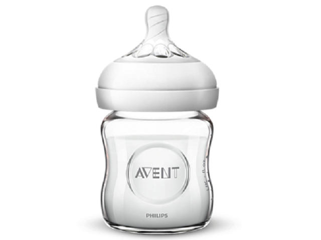 Biberon Natural din sticlă, +0 luni, 120 ml, SCF051/17, Philips Avent