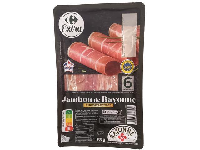 Jambon de Bayonne - Carrefour - 100 g