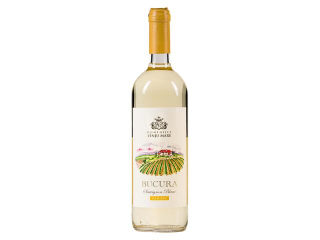 Vin alb Bucura Sauvignon Blanc, Domeniile Vanju Mare 0.75L