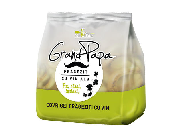 Covrigei sarati cu vin alb Grand Papa, 100 g