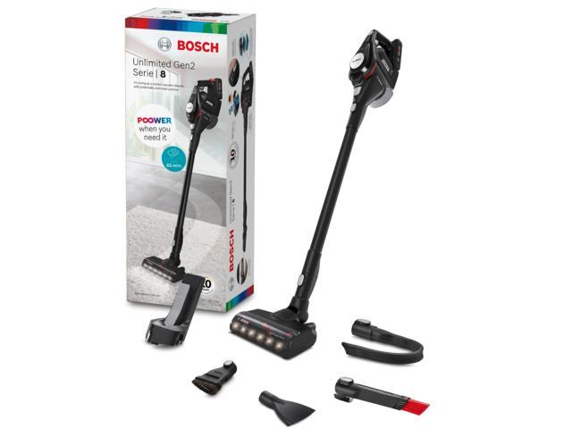 Aspirator vertical 2 in 1 Bosch BCS82MAT14 18 V Li-ion Autonomie 65 minute Motor Turbo Spin Perie cu Leduri Negru