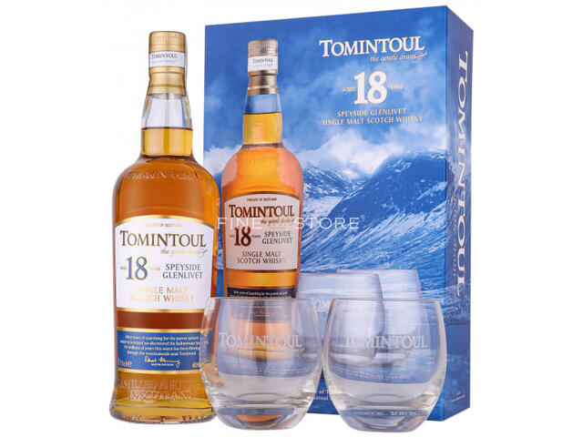 Tomintoul 18 Ani Cu 2 Pahare 0.7L