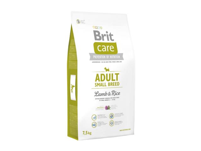Hrana uscata pentru caini Brit Care Adult Small Breed cu miel si orez 7.5 kg