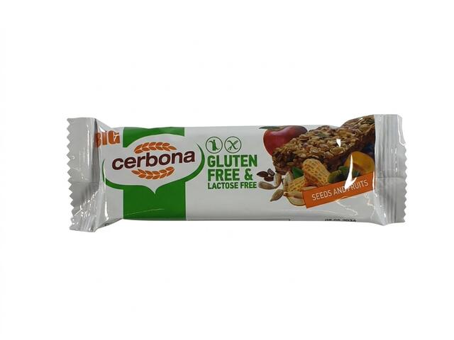 Baton Cu Fructe & Seminte, Fara Gluten, Cerbona 35 G