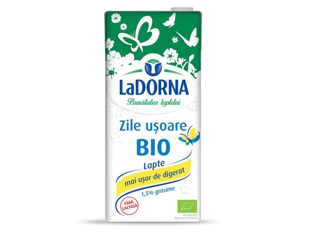 Lapte fara lactoza 1,5%grasime La Dorna Bio, 1L