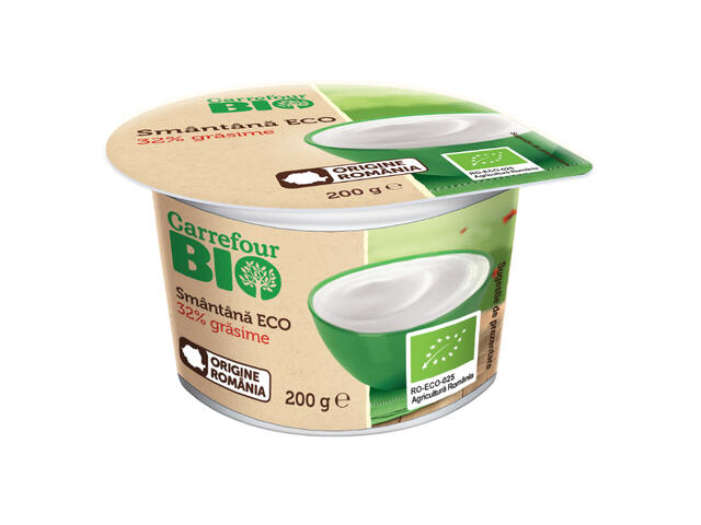 Smantana ECO 32% grasime, 200g Carrefour Bio