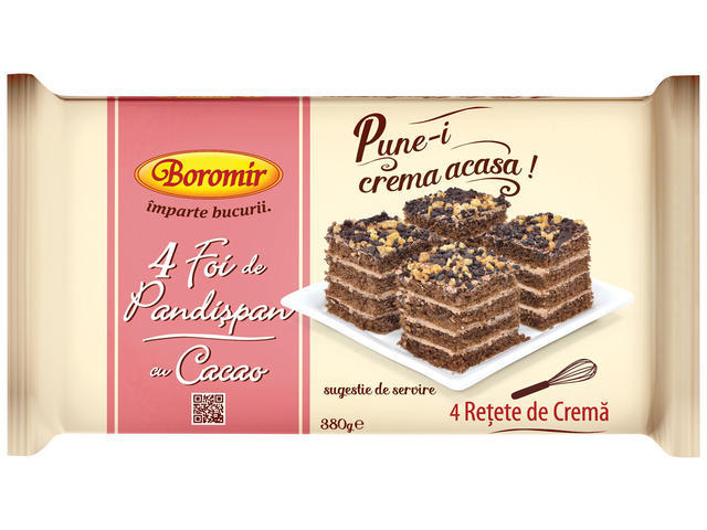 Foi de pandispan cu cacao 380 g Boromir