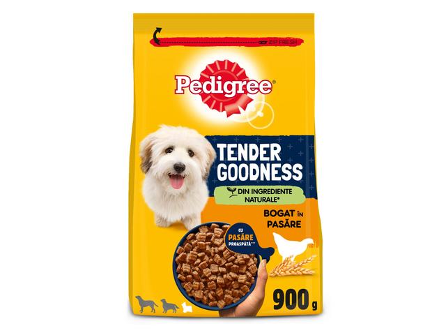 Pedigree Tender Goodness hrana uscata pentru caini adulti, bogata in carne de pasare 900 g