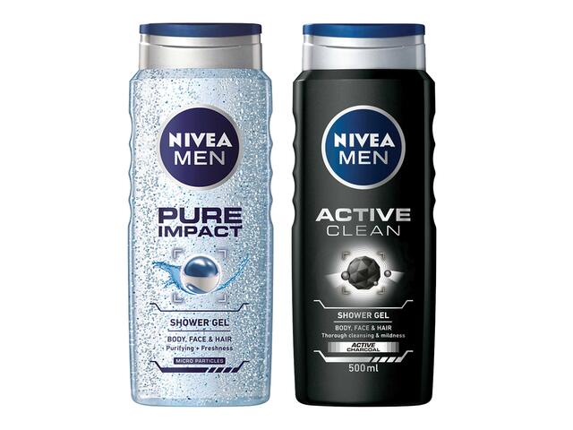 Nivea Gel dus barbati diverse sortimente 500 ml