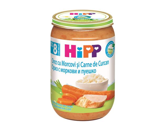 Hipp Bio meniu curcan orez si morcovi 220 g