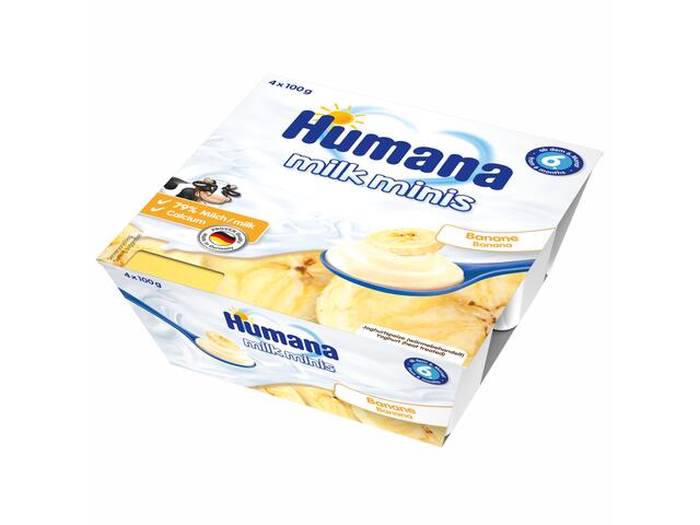 Humana Iaurt Cu Banane 4X100G, 6+