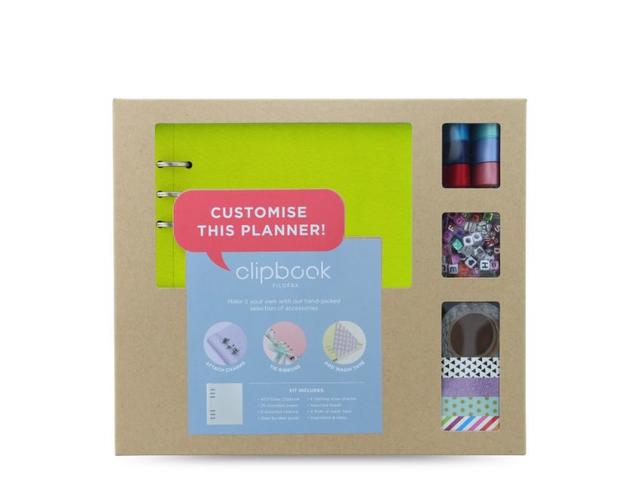 Set creativ agenda Filofax Clipbook A5, Lemon