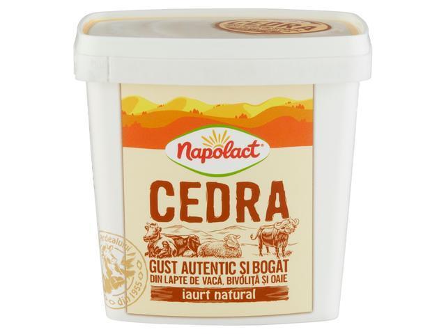 Napolact Cedra Iaurt natural din lapte de vaca, bivolita si oaie 6% grasime 850 g