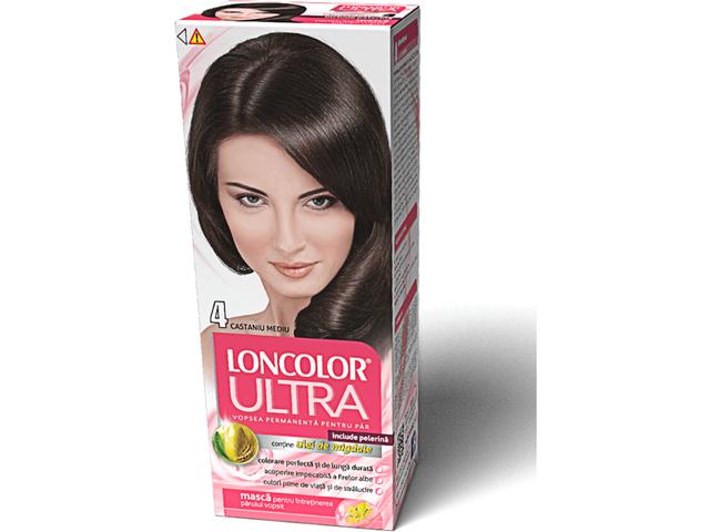 Vopsea de par Loncolor Ultra Nr. 4 castaniu mediu, 100 ML