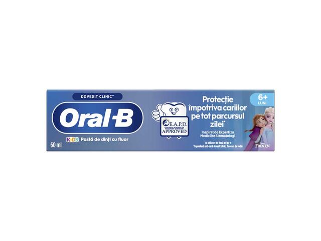 Pasta De Dinti Oral-B Kids 6+ Luni - 6 Ani Frozen, Aroma Delicata, 60 Ml