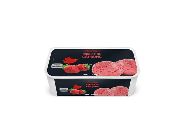 Inghetata sorbet cu capsuni Auchan, 500 g