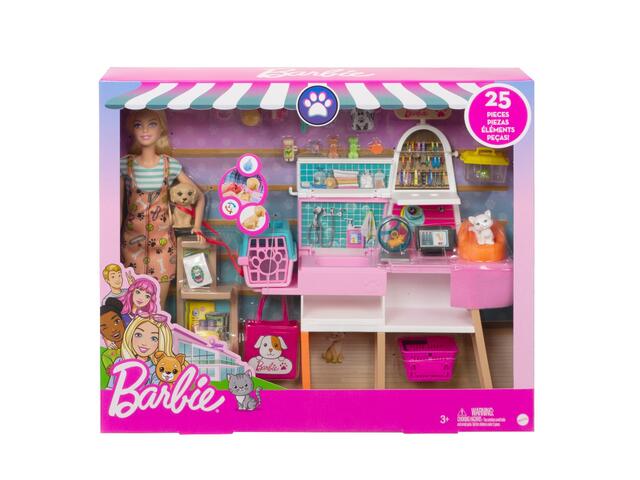 Set de joaca Papusa Barbie, Butic pentru animale de companie