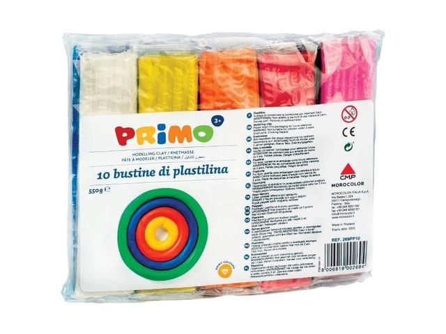 Plastilina, 10 culori, 550 g