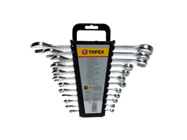 Set 12 chei combinate fixe-inelare, Topex 35D757, 6-22 mm