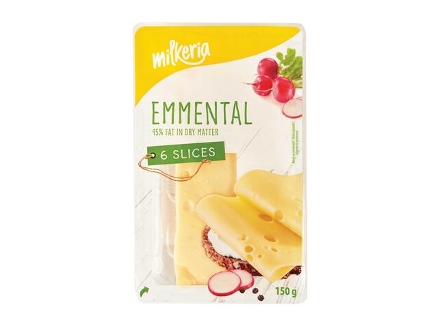 Milkeria Branza Emmentaler felii 150 g