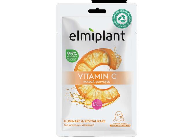 Masca servetel Elmiplant Vitamin C, pentru iluminare si revitalizare, 20 ML