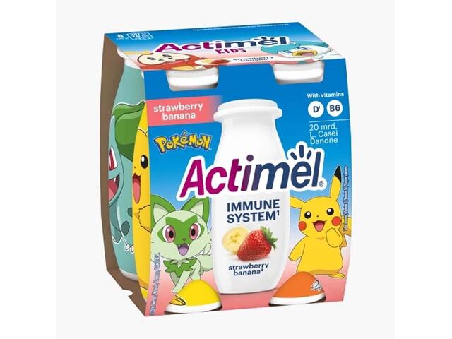 Actimel Actikids Iaurt de Baut Capsuni-Banane 4X100g