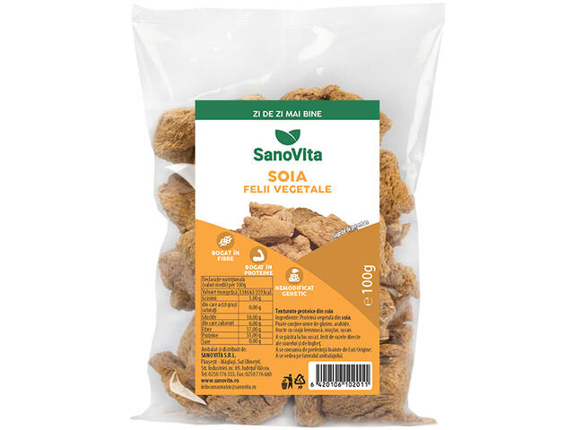 Texturate Din Soia Felii Vegetale Sanovita 100 G