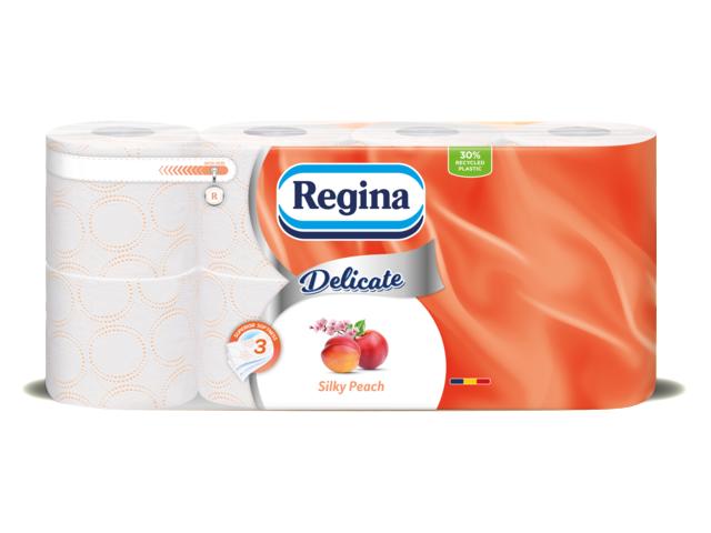 Hartie igienica Delicate Silky Peach 3 straturi 8 role Regina