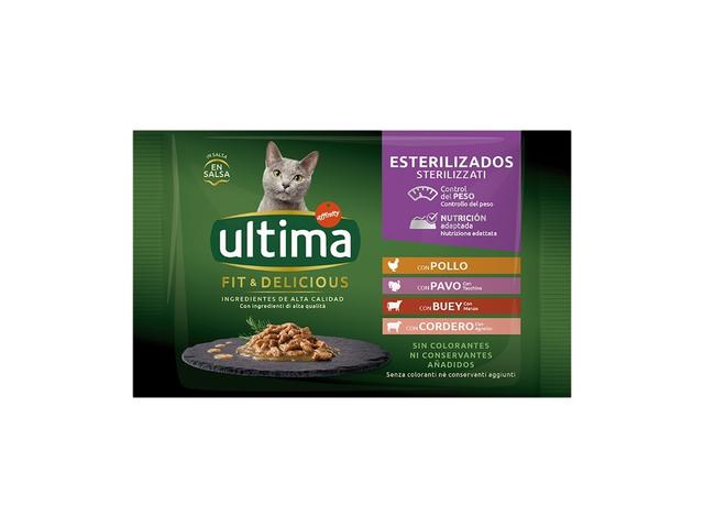 Ultima Cat Wet F&D St Multi Carne Sel (85 Gr*4)X12