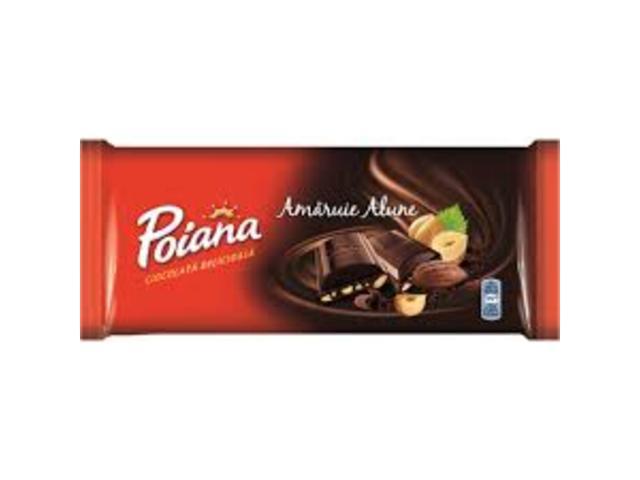 Ciocolata delicioasa amaruie cu alune Poiana 90 g