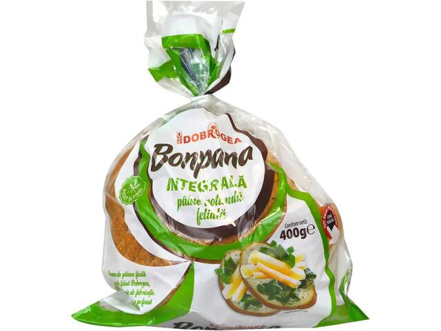 Paine rotunda integrala Bonpana, feliata, 400 g