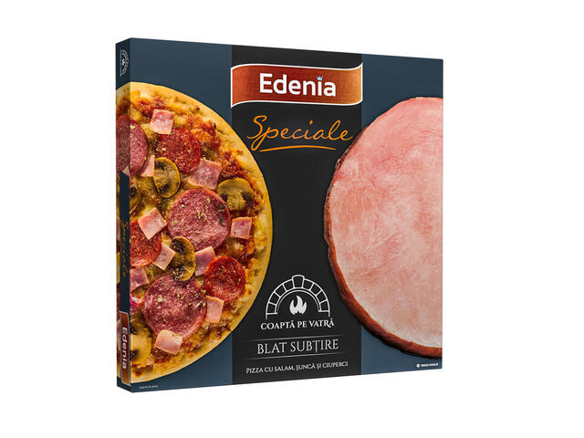 Edenia pizza cu salam, sunca si ciuperci 325g