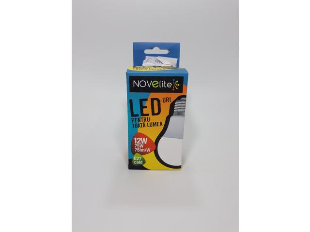 Bec LED tip A60 Novelite, 12 W, soclu E27, 3000 K